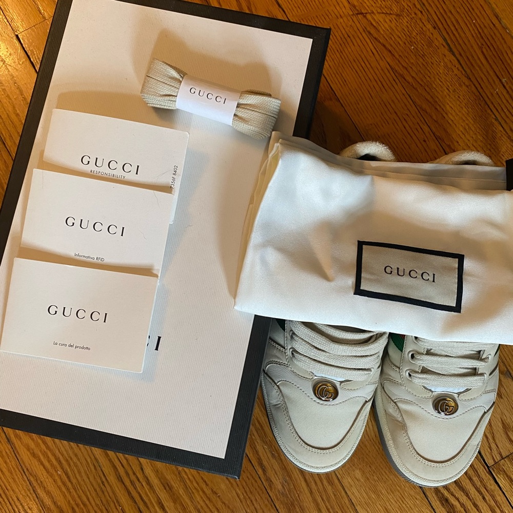 Authentic Gucci Screener Low Top Sneaker.